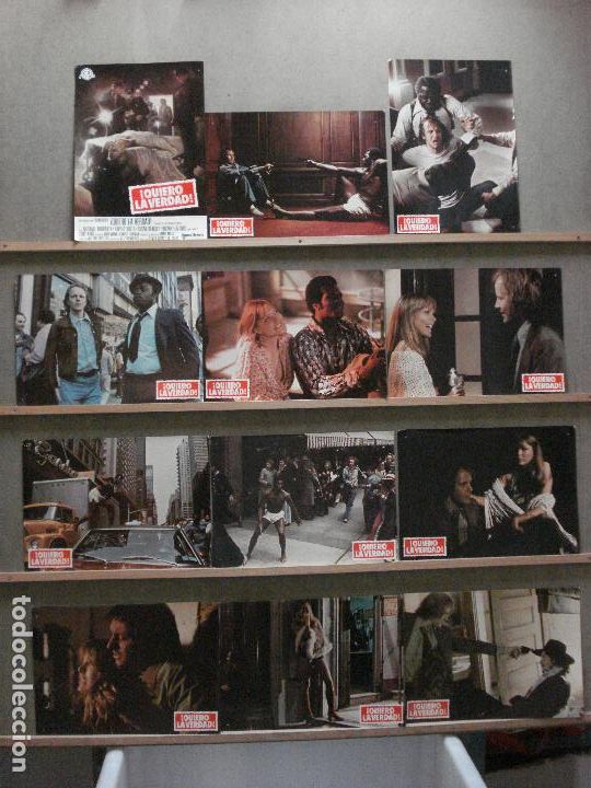Cine: ABC50 QUIERO LA VERDAD MICHAEL MORIARTY YAPHET KOTTO SET COMPLETO 12 FOTOCROMOS ORIGINAL ESTRENO