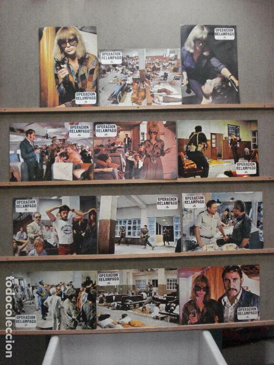 Cine: ABC56 OPERACION RELAMPAGO KLAUS KINSKI SET COMPLETO 12 FOTOCROMOS ORIGINAL ESTRENO