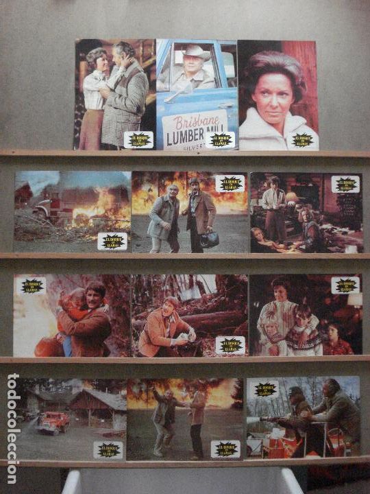 Cin&eacute;ma: ABC58 EL BOSQUE EN LLAMAS VERA MILES PATTY DUKE BORGNINE SET COMPLETO 12 FOTOCROMOS ORIG ESTRENO