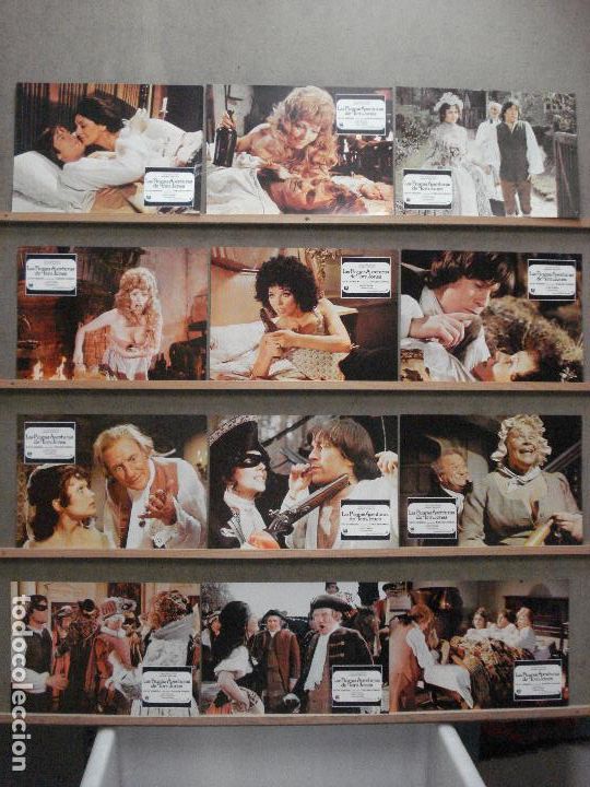 Cine: ABC77 LAS PICARAS AVENTURAS DE TOM JONES JOAN COLLINS SET COMPLETO 12 FOTOCROMOS ORIGINAL ESTRENO