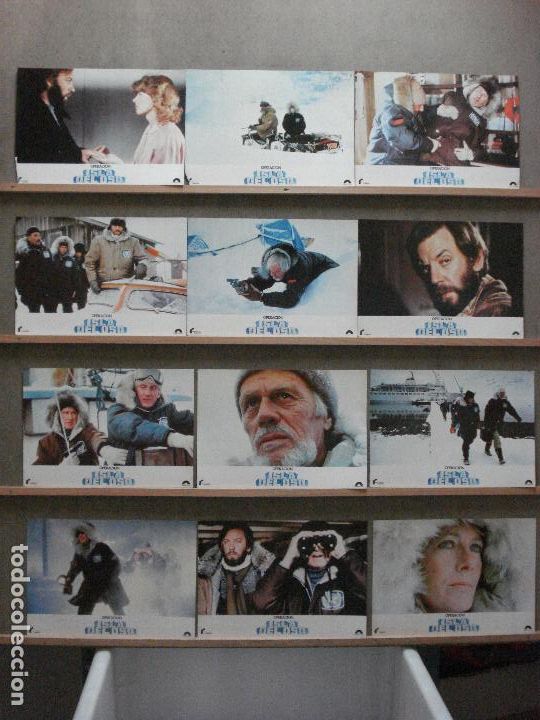 Cinema: ABC87 OPERACION ISLA DEL OSO SUTHERLAND REDGRAVE SET COMPLETO 12 FOTOCROMOS ORIGINAL ESTRENO