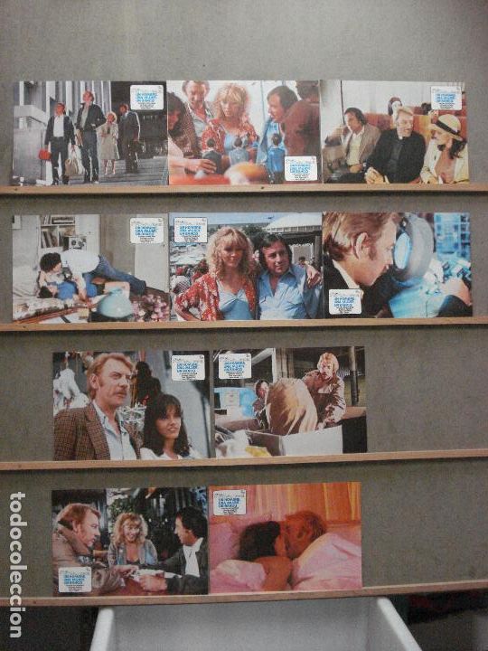 Cinema: ABC90 UN HOMBRE UNA MUJER UN BANCO DONALD SUTHERLAND BROOKE ADAMS SET 10 FOTOCROMOS ORIGINAL ESTRENO
