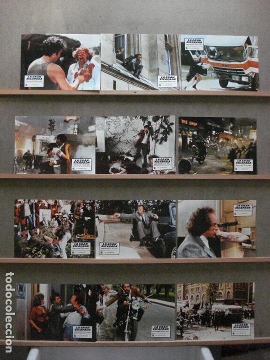 Cin&eacute;ma: ABC91 LA GRAN ESCAPADA PIERRE RICHARD SET COMPLETO 12 FOTOCROMOS ORIGINAL ESTRENO