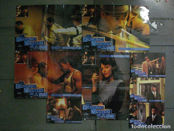 Kino: ABD03 EL DEMONIO VESTIDO DE AZUL DENZEL WASHINGTON SET COMPLETO 8 FOTOCROMOS ORIGINAL ESTRENO