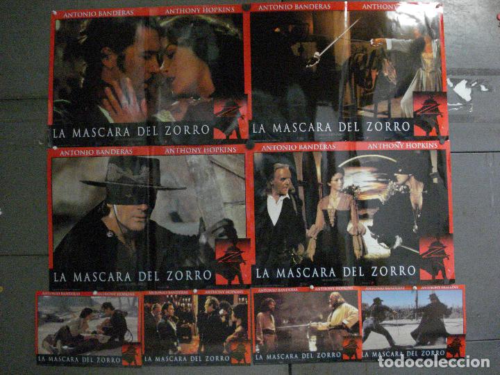 Cinema: ABD13 LA MASCARA DEL ZORRO ANTONIO BANDERAS CATHERINE ZETA JONES SET COMPLETO 8 FOTOCROMOS ESTRENO
