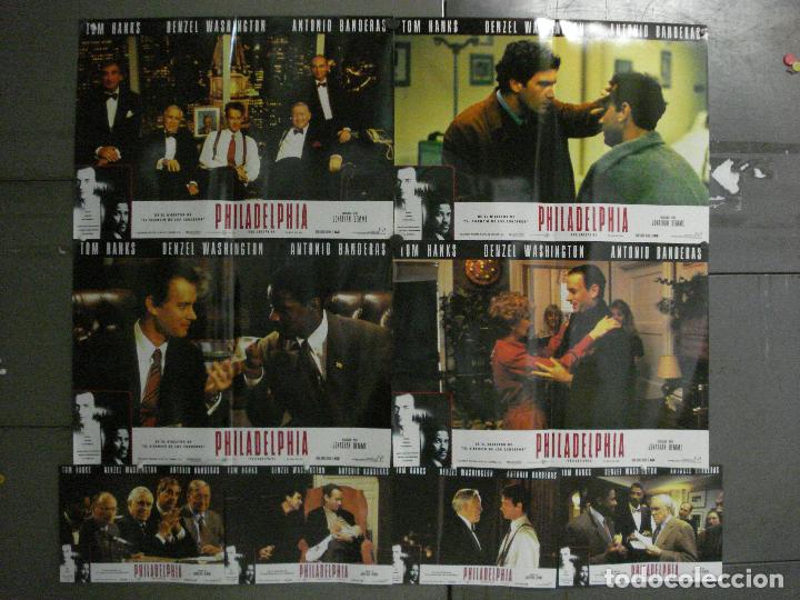 Cinema: ABD15 PHILADELPHIA TOM HANKS ANTONIO BANDERAS WASHINGTON SET COMPLETO 8 FOTOCROMOS ORIG ESTRENO