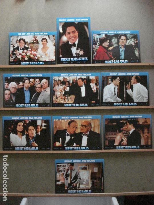 Cinema: ABD23 MICKEY OJOS AZULES HUGH GRANT SET COMPLETO 10 FOTOCROMOS ORIGINAL ESTRENO