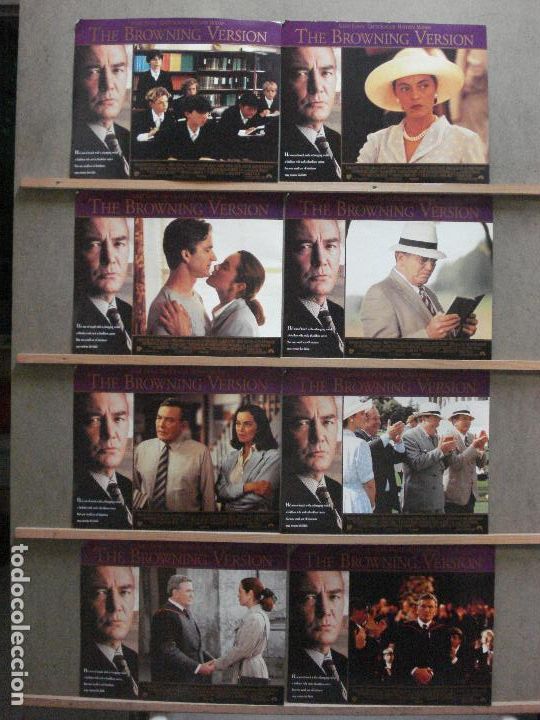 Cine: ABD32 THE BROWNING VERSION ALBERT FINNEY GRETA SCACCHI SET 8 FOTOCROMOS ORIGINAL AMERICANO