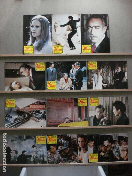 Cine: ABD33 EL DON HA MUERTO RICHARD FLEISCHER ANTHONY QUINN SET COMPLETO 12 FOTOCROMOS ORIG ESTRENO
