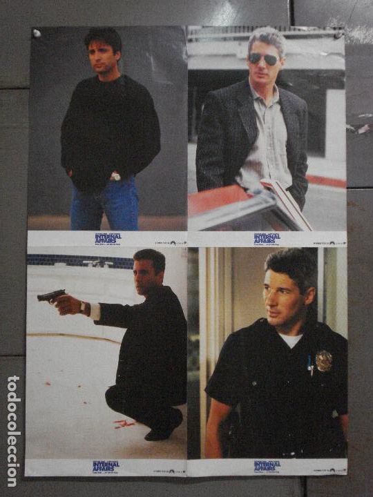 Cine: ABD38 ASUNTOS SUCIOS RICHARD GERE ANDY GARCIA SET 4 FOTOCROMOS ORIGINAL ALEMAN