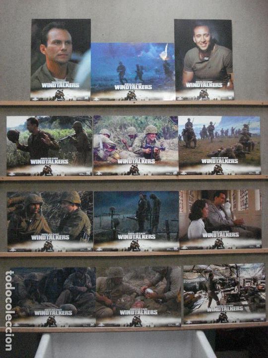 Cine: ABD41 WINDTALKERS JOHN WOO NICOLAS CAGE SET COMPLETO 12 FOTOCROMOS ORIGINAL ESTRENO