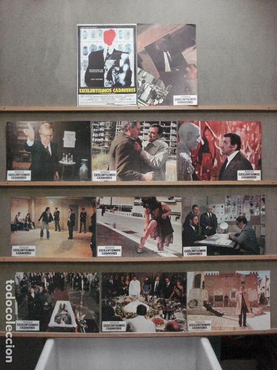 Cine: ABD42 EXCELENTISIMOS CADAVERES LINO VENTURA FERNANDO REY SET 11 FOTOCROMOS ORIGINAL ESTRENO