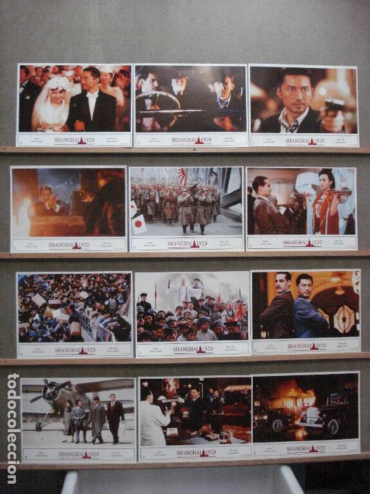 Cinema: ABD55 SHANGHAI 1920 JOHN LONE ADRIAN PASDAR LEONG PO-CHIH SET COMPLETO 12 FOTOCROMOS ORIG ESTRENO
