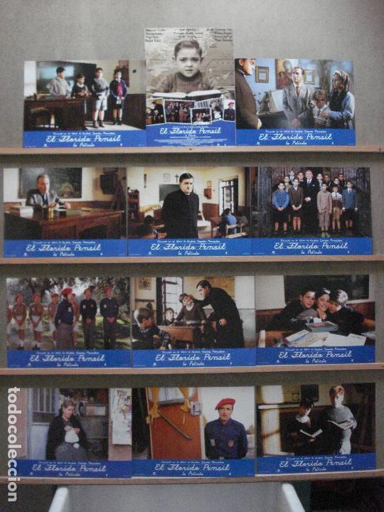 Cin&eacute;ma: ABD60 EL FLORIDO PENSIL FERNANDO GUILLEN JORGE SANZ SET COMPLETO 12 FOTOCROMOS ORIGINAL ESTRENO