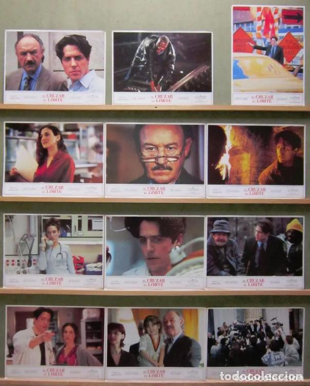 Cinema: ABD94 AL CRUZAR EL LIMITE HUGH GRANT GENE HACKMAN SET COMPLETO 12 FOTOCROMOS ORIGINAL ESTRENO
