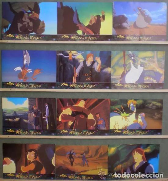 Cin&eacute;ma: ABD98 LA ESPADA MAGICA ANIMACION SET COMPLETO 12 FOTOCROMOS ORIGINAL ESTRENO