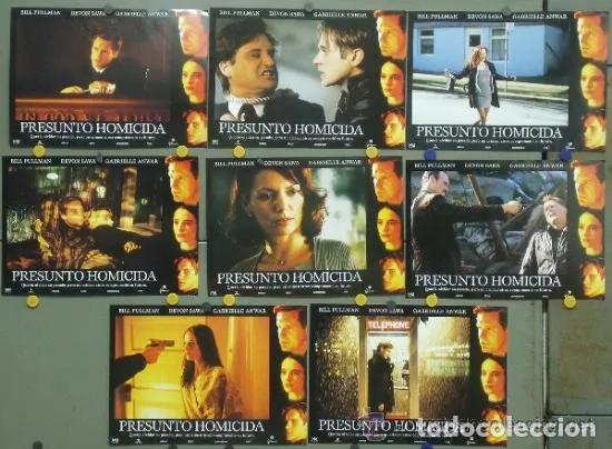 Cine: ABE68 PRESUNTO HOMICIDA BILL PULLMAN GABRIELLE ANWAR SET COMPLETO 8 FOTOCROMOS ORIGINAL ESTRENO