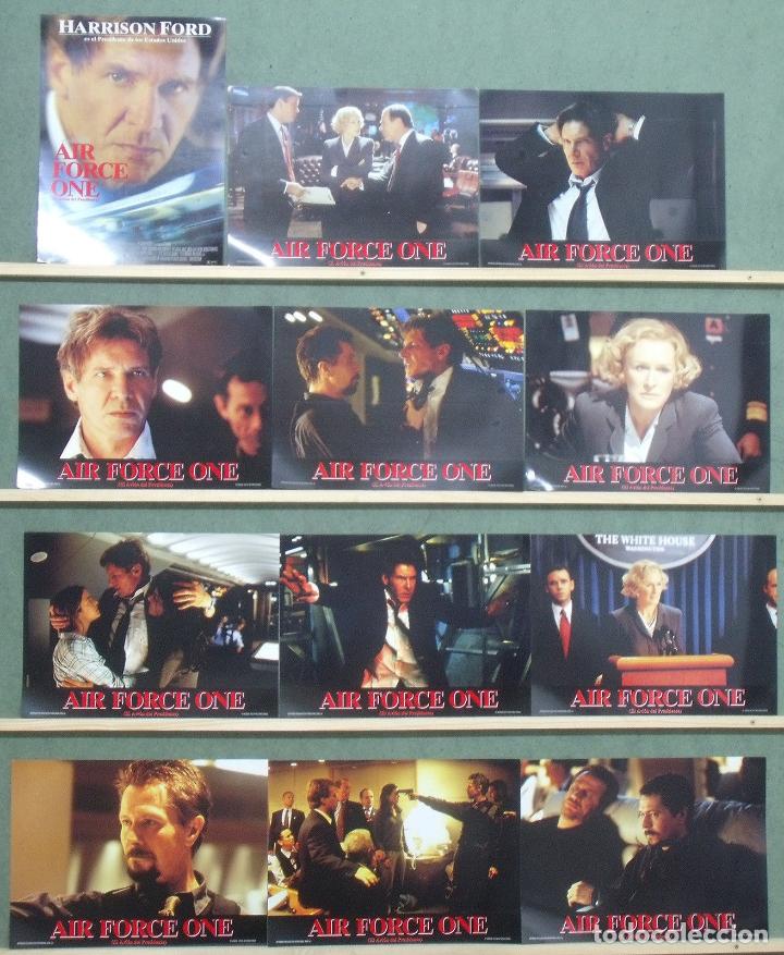 Kino: ABE78 AIR FORCE ONE HARRISON FORD SET COMPLETO 12 FOTOCROMOS ORIGINAL ESTRENO