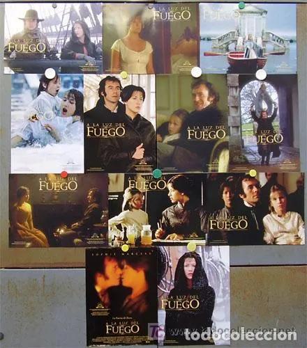 Cine: ABE79 A LA LUZ DEL FUEGO SOPHIE MARCEAU SET COMPLETO DE 12 FOTOCROMOS ORIGINAL ESTRENO