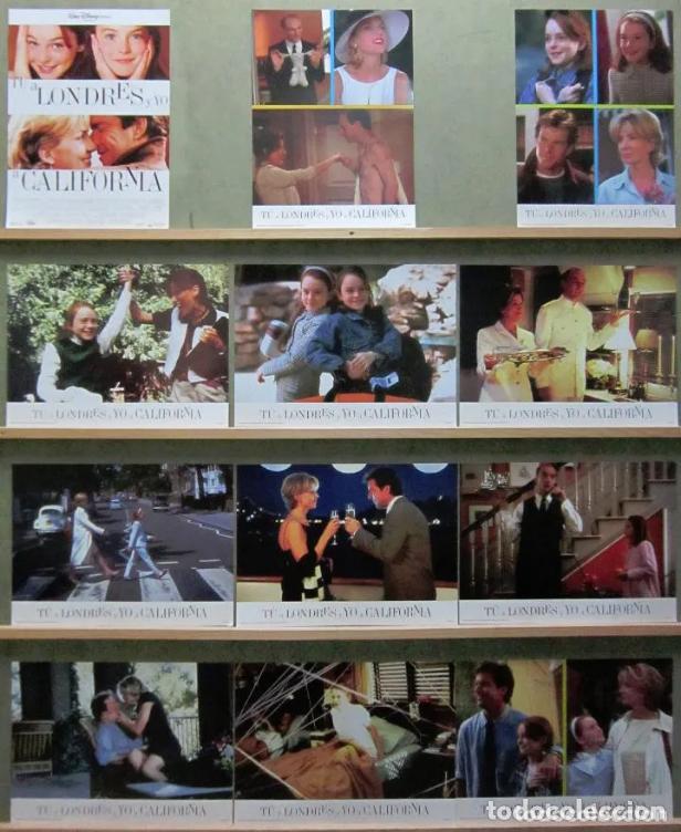 Cine: ABE86 TU A LONDRES Y YO A CALIFORNIA LINDSAY LOHAN DENNIS QUAID SET 12 FOTOCROMOS ORIG ESTRENO