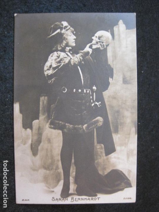 Cine: SARAH BERNHARDT-HAMLET-SHAKESPEARE-FOTOGRAFICA-POSTAL ANTIGUA-(81.796)