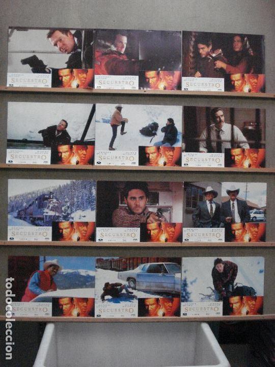 Cinema: ABF00 SECUESTRO DENNIS QUAID DANNY GLOVER SET COMPLETO 12 FOTOCROMOS ORIGINAL ESTRENO