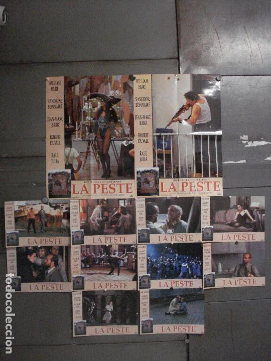 Cine: ABF03 LA PESTE WILLIAM HURT ALBERT CAMUS SET COMPLETO 12 FOTOCROMOS ORIGINAL ESTRENO