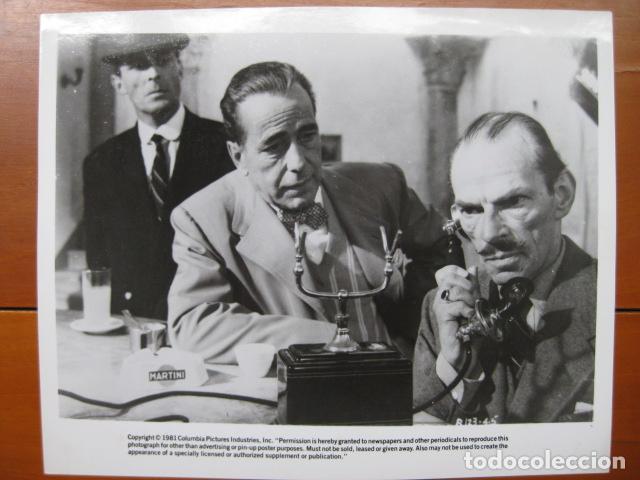 Cine: la burla del diablo - foto original b/n - humphrey bogart john huston cenicero publicidad martini