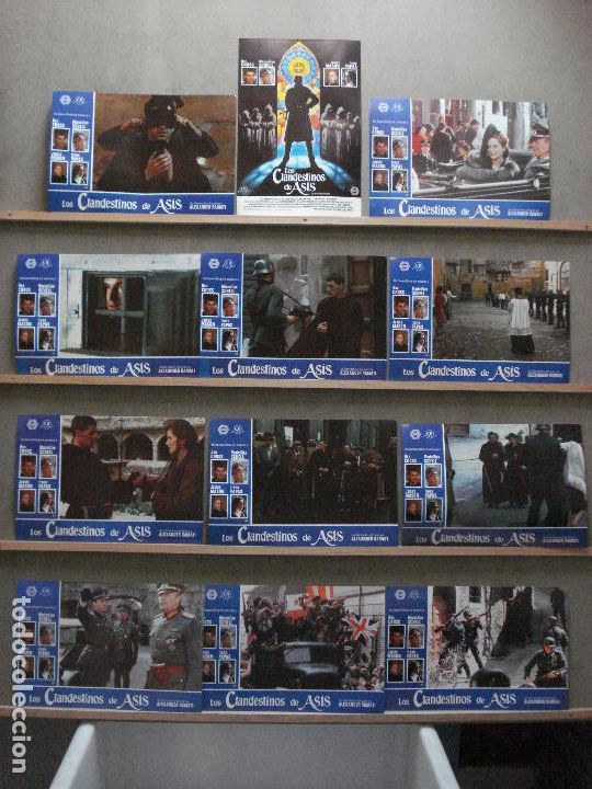 Cine: ABF38 LOS CLANDESTINOS DE ASIS BEN CROSS JAMES MASON SET COMPLETO 12 FOTOCROMOS ORIGINAL ESTRENO