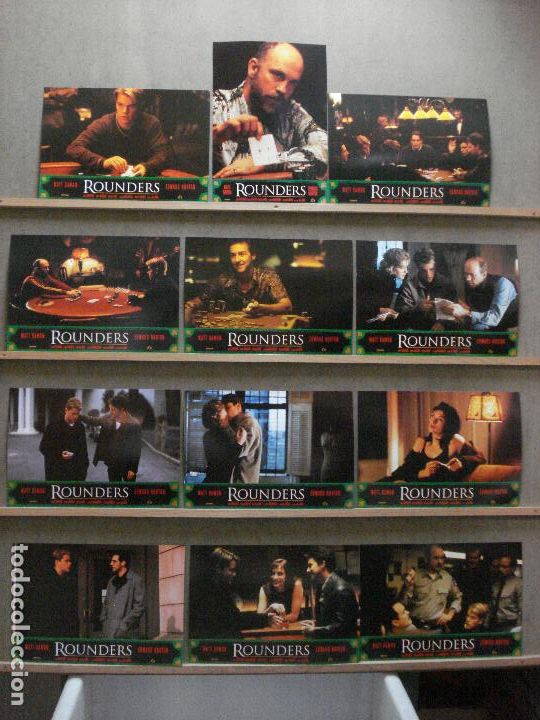 Cine: ABF41 ROUNDERS EDWARD NORTON MATT DAMON POKER SET 12 FOTOCROMOS ORIGINAL ESTRENO