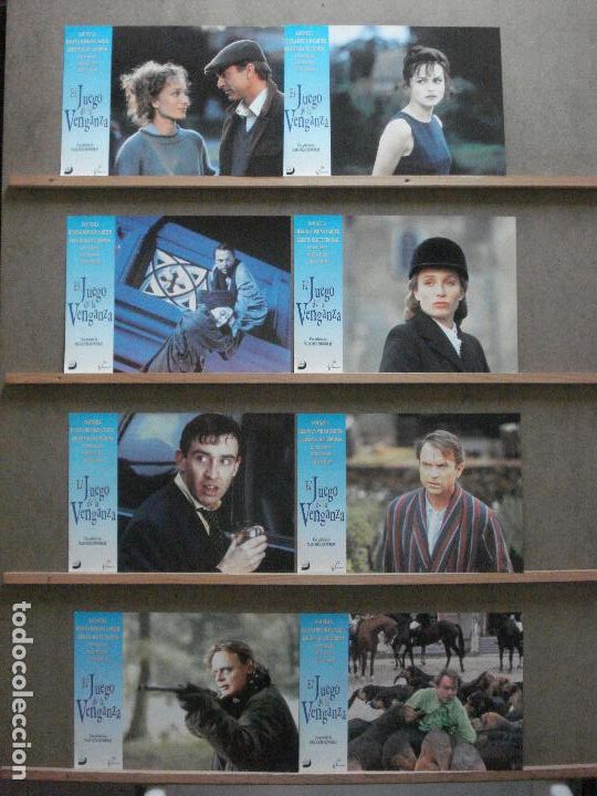 Cine: 2ABF45 EL JUEGO DE LA VENGANZA SAM NEILL HELENA BONHAM CARTER SET 8 FOTOCROMOS ORIGINAL ESTRENO