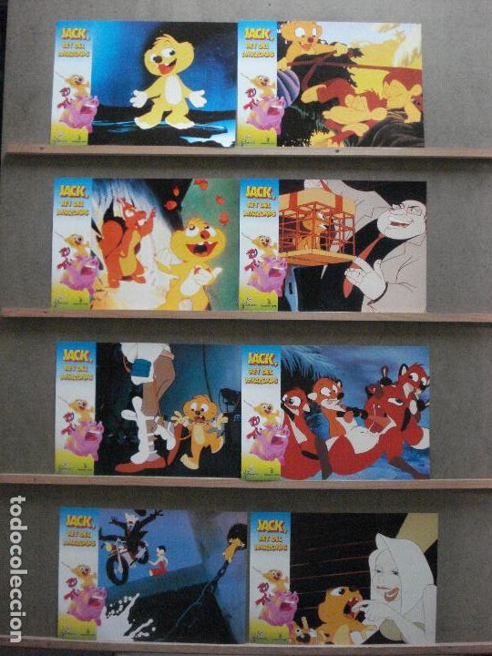 Cine: ABF64 JACK REY DEL AMAZONAS ANIMACION SET COMPLETO 8 FOTOCROMOS ORIGINAL ESTRENO