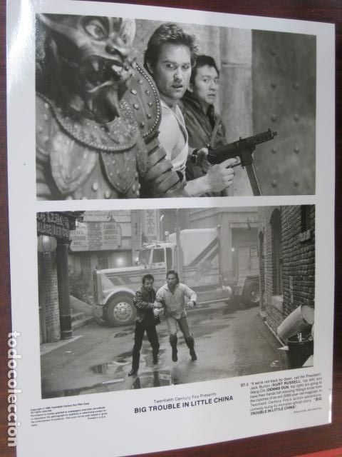 Cinema: golpe en la peque&ntilde;a china - foto b/n original - kurt russell dennis dun john carpenter