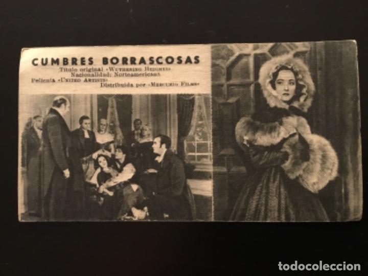Cine: Programa ficha cine Film program file Cumbres borrascosas Wuthering Heights 180