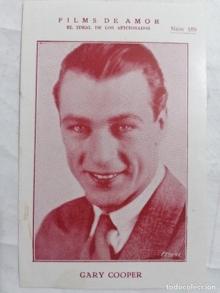 Cine: TARJETA GARY COOPER - FILMS DE AMOR, N&ordm; 159, EL IDEAL DE LOS AFICIONADOS, A&Ntilde;OS 30