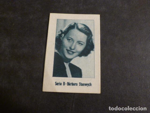 Cine: CROMO ACTRIZ BARBARA STANWICH