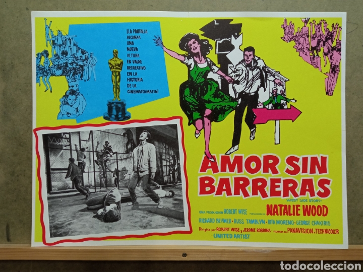 Cine: ABG00 WEST SIDE STORY NATALIE WOOD GEORGE CHAKIRIS RICHARD BEYMER LOBBY CARD ORIGINAL MEJICANO