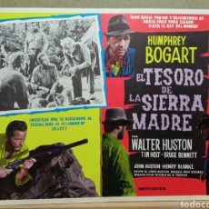 Cine: ABG23 EL TESORO DE SIERRA MADRE HUMPHREY BOGART JOHN HUSTON WALTER LOBBY CARD ORIGINAL MEJICANO