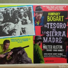 Cine: ABG25 EL TESORO DE SIERRA MADRE HUMPHREY BOGART JOHN HUSTON WALTER LOBBY CARD ORIGINAL MEJICANO