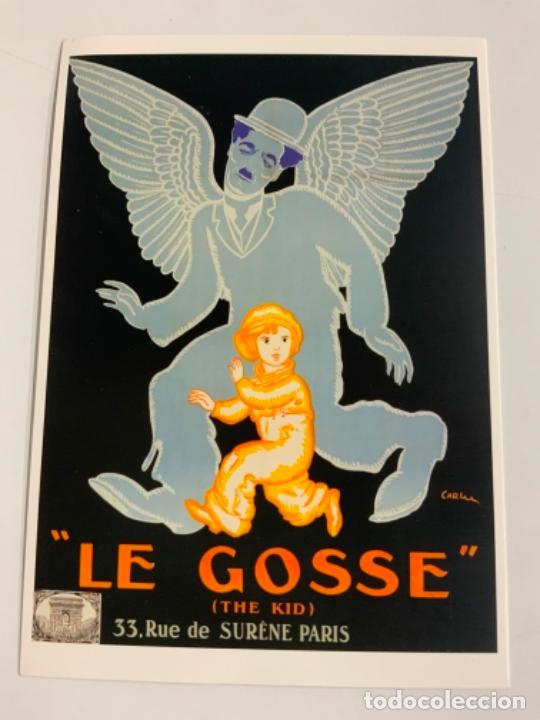 Cine: Antigua postal de CHARLIE CHAPLIN - LE GOSSE. Mide unos 15x10,5cm. IMPECABLE.
