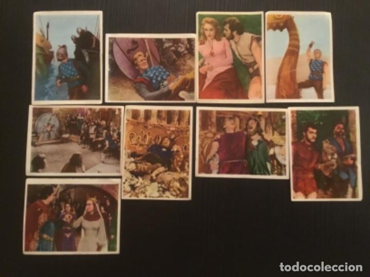 Cine: Cromos cine Los vikingos Coleccion de 150 cromos n&uacute;meros 10,30,42,43,46,66,85,112,125