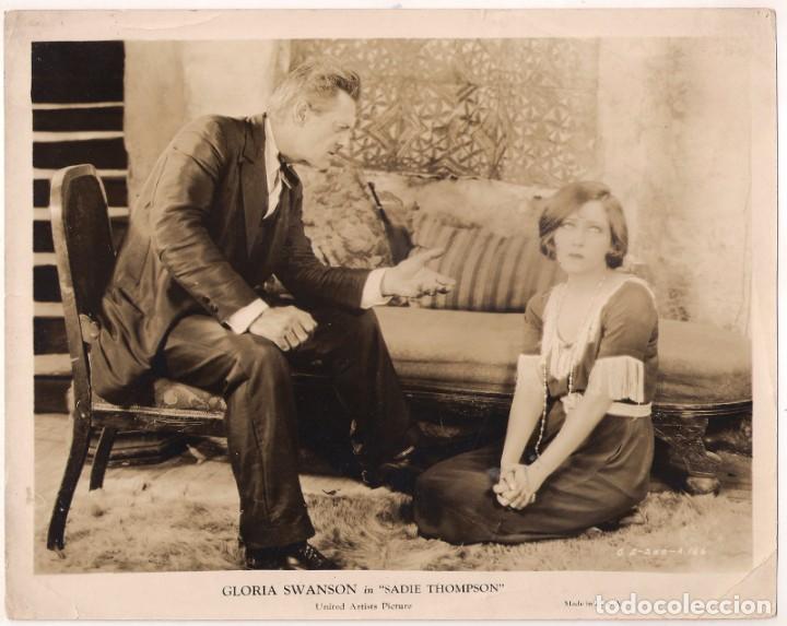 Cine: F12480D GLORIA SWANSON LIONEL BARRYMORE SADIE THOMPSON FOTO B/N ORIGINAL AMERICANA