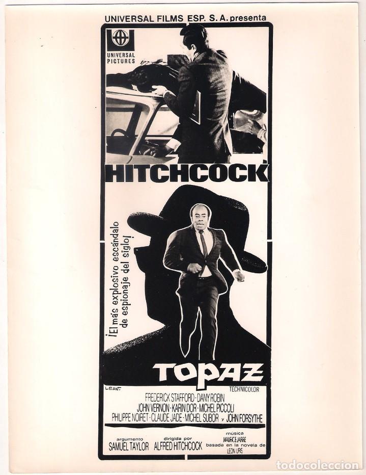 Cine: F10358D TOPAZ ALFRED HITCHCOCK FOTO ORIGINAL B/N ESPA&Ntilde;OLA