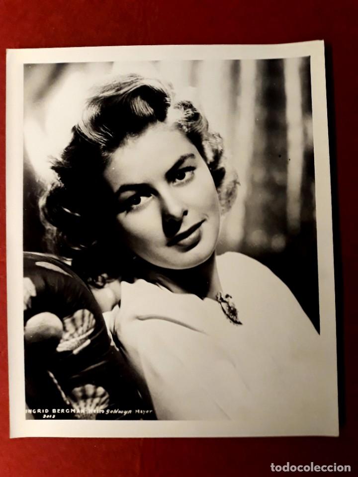 Kino: Foto Gran Formato Ingrid Bergman ( 20.60 cm X 25 cm )