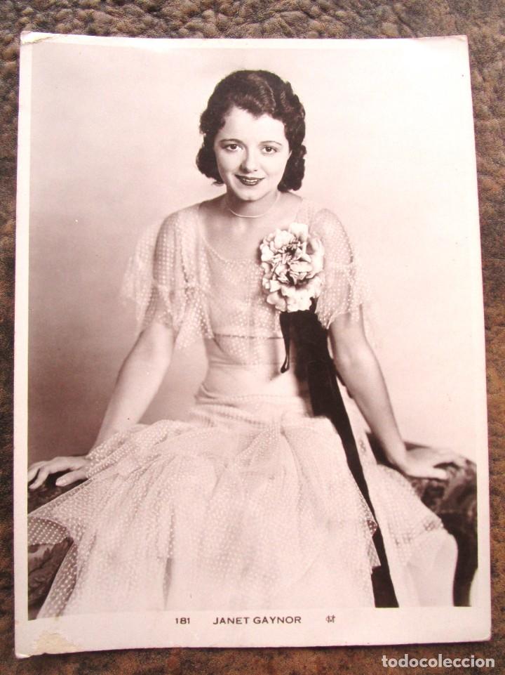 Cinema: antigua foto fotografia grande janet gaynor 23,5 cm x 17,5 cm