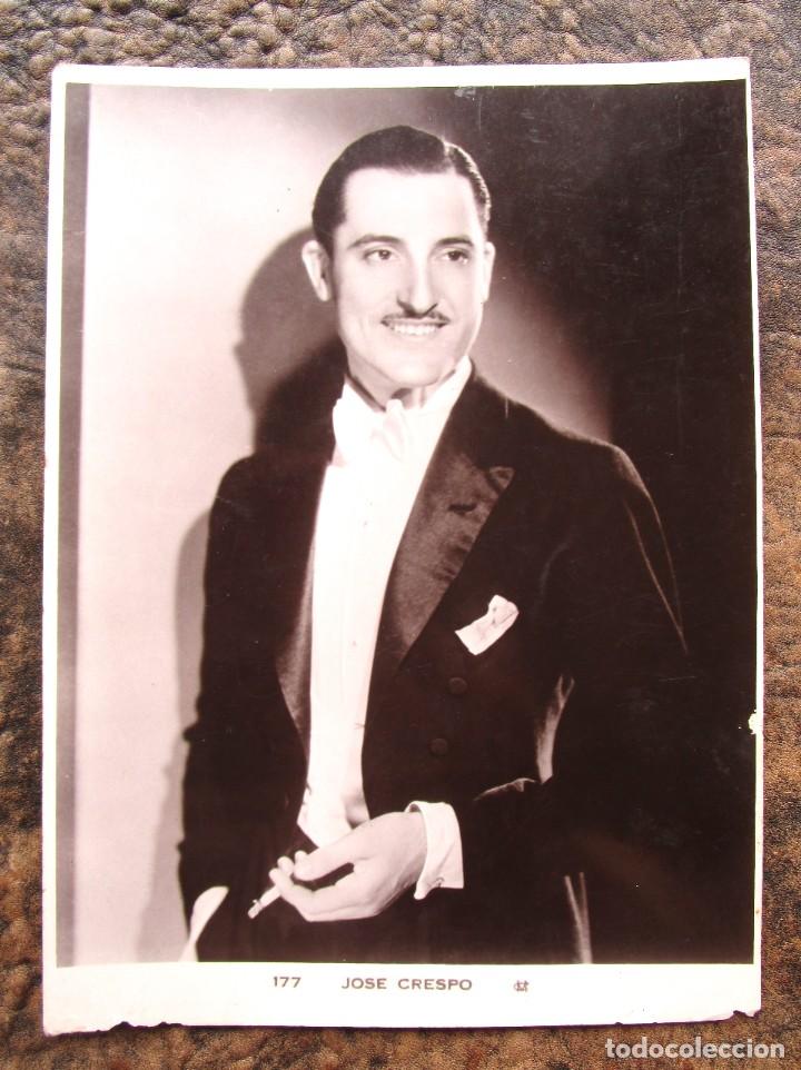 Cinema: antigua foto fotografia grande jose crespo 23,5 cm x 17,5 cm