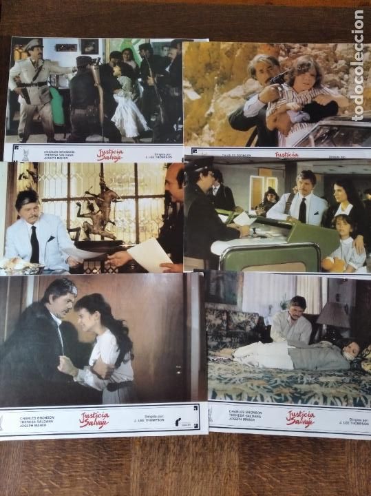 Cine: JUSTICIA SALVAJE - CHUCK BRONSON - 6 FOTOCROMOS CARTELES TAQUILLA -