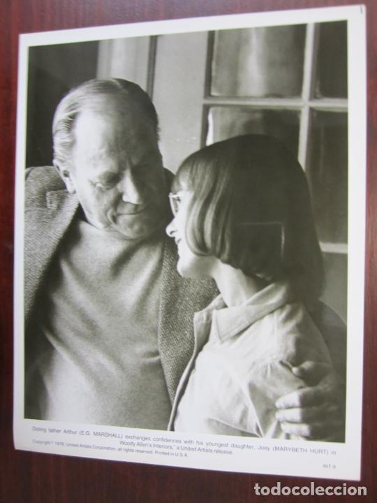 Cine: interiores interiors - foto original b/n - e g marshall marybeth hurt woody allen film