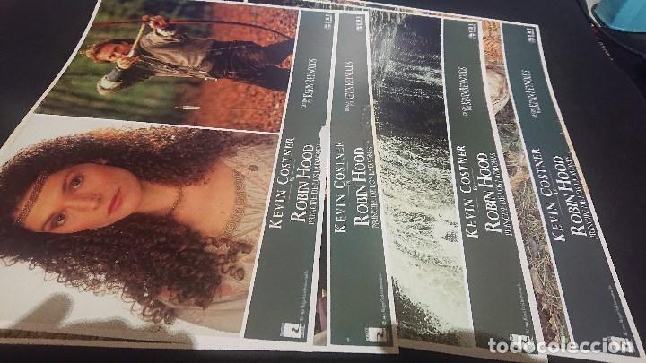 Cine: LOTE DE 4 FOTOCROMOS - ESCENAS DE LA PELICULA , ROBIN HOOD EL PRINCIPE DE LOS LAD , LEER DESCRIPCION