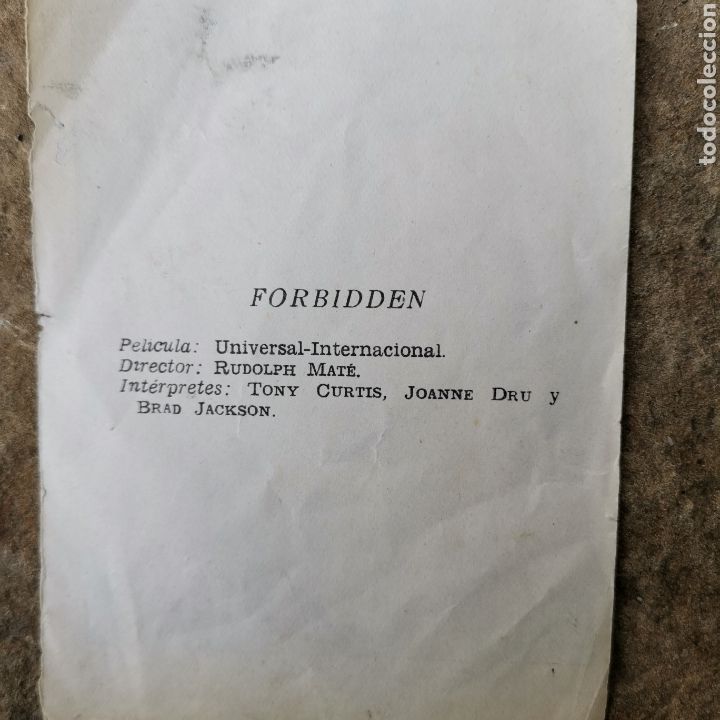 Cine: Cromo Brad Jackson de la pel&iacute;cula Forbidden - Foto 4